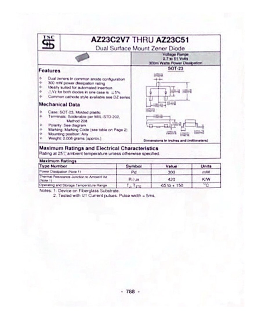 iScanner result of the same angled datasheet photo
