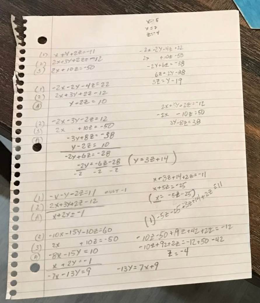 手写作业照片